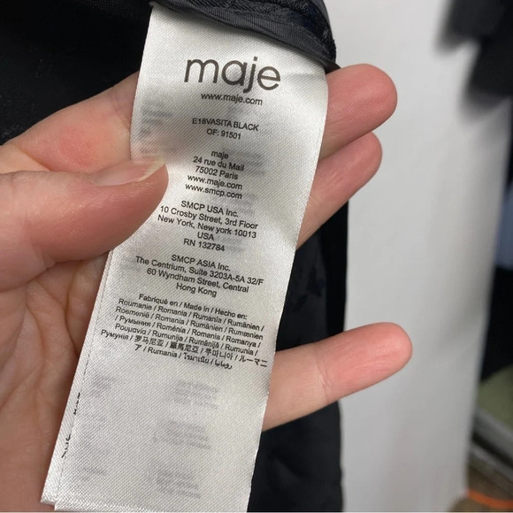 Maje Vasita Kimono Duster Cardigan Coat Jacquard Full Length Belted Robe 1/Small - Picture 13 of 15